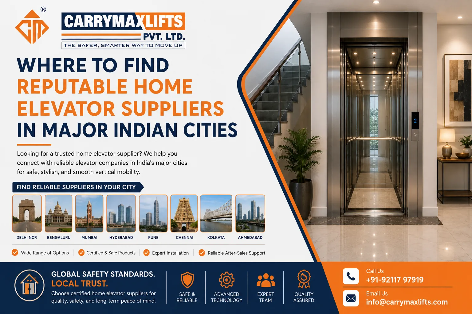 Where to Find Reputable Home Elevator Suppliers in Major Indian Cities